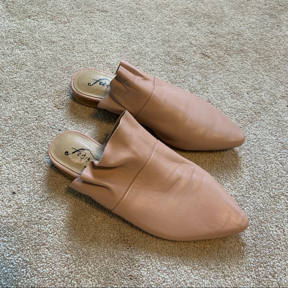 Free People Blush Pink Mules